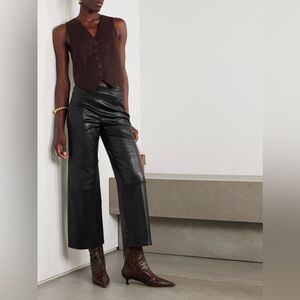 H&M Leather Wide-Leg Pants